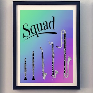 Clarinet Squad Digital Artwork