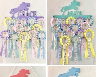 Personalised rosette holder- rosette hanging gift boy\girl