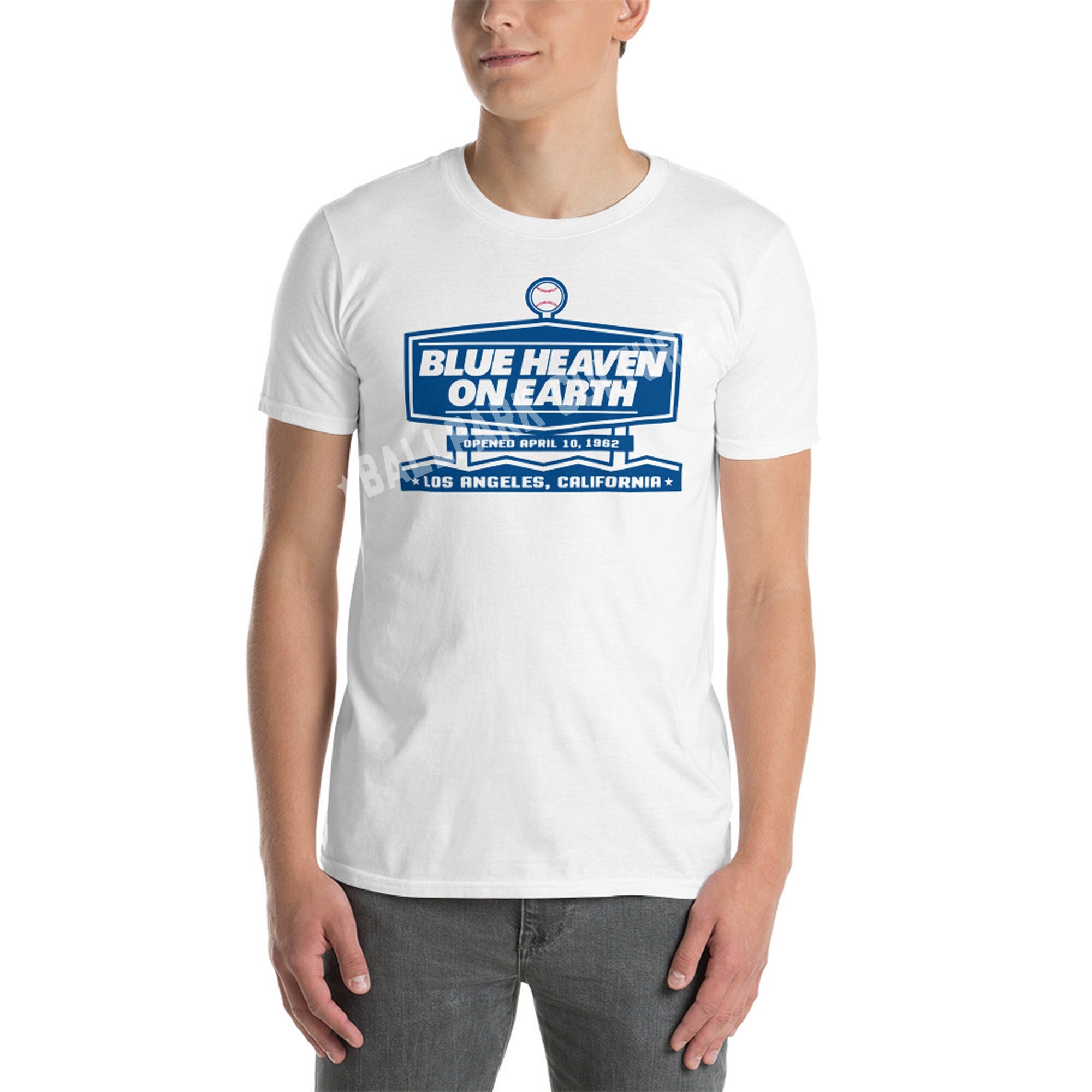 Blue HEAVEN on EARTH Stadium Los Angeles Baseball Unisex Graphic T
