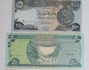 Iraq. Lot of 4 banknotes ((UNC) post Saddam Hussain Era 2004-2018