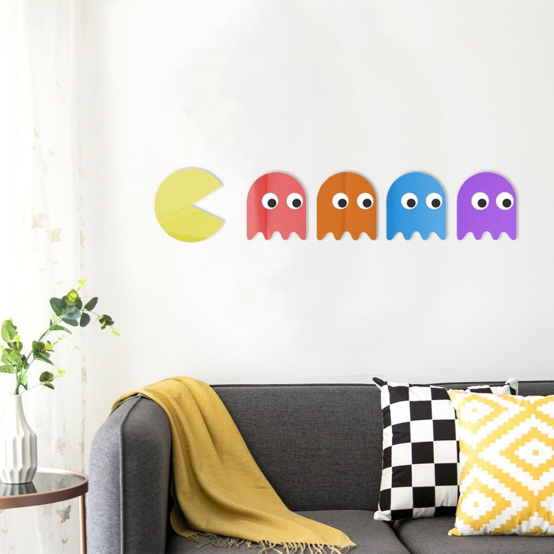 Set of 5 Pacman Mirror Custom Wall Mirrors Selfie Custom Etsy