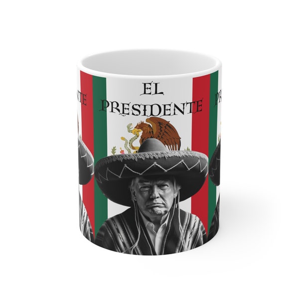 el presidente  design Ceramic coffee Mug 11oz flower pattern