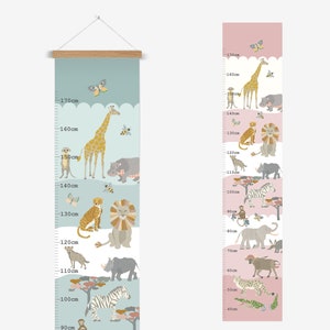 Messlatte für Kinder - Safari Tiere
