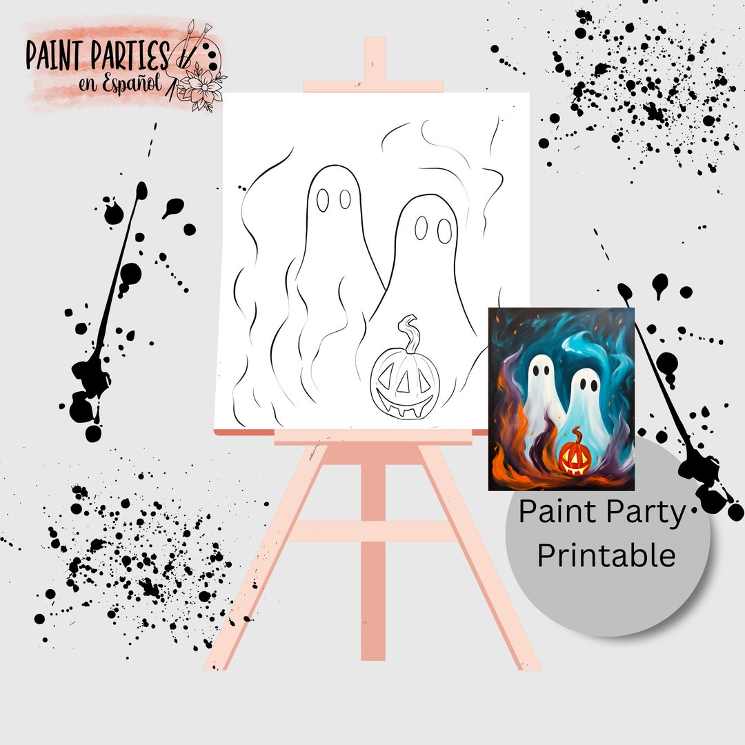 DIY Paint Party/pre-drawn/outline Canvas/adult Painting/paint - Etsy