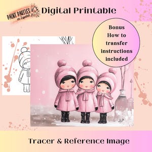DIYペイントパーティー印刷可能大人用ペイント＆シップテンプレートキャンバスステンシルぬり絵ページキッズダウンロードアートパーティーガールナイトデートナイトファミリーナイト
