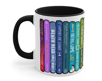 Custom Book Stack Mug: Choose Your Favorite Titles (11 oz)
