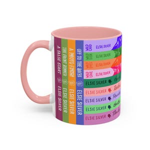 Elsie Silver Ceramic Mug – Chestnut Springs Book Stack & Western Romance Art by Mollie Hendrick