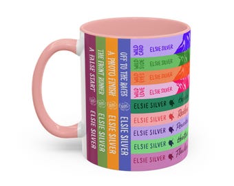 Elsie Silver Ceramic Mug – Chestnut Springs Book Stack & Western Romance Art by Mollie Hendrick