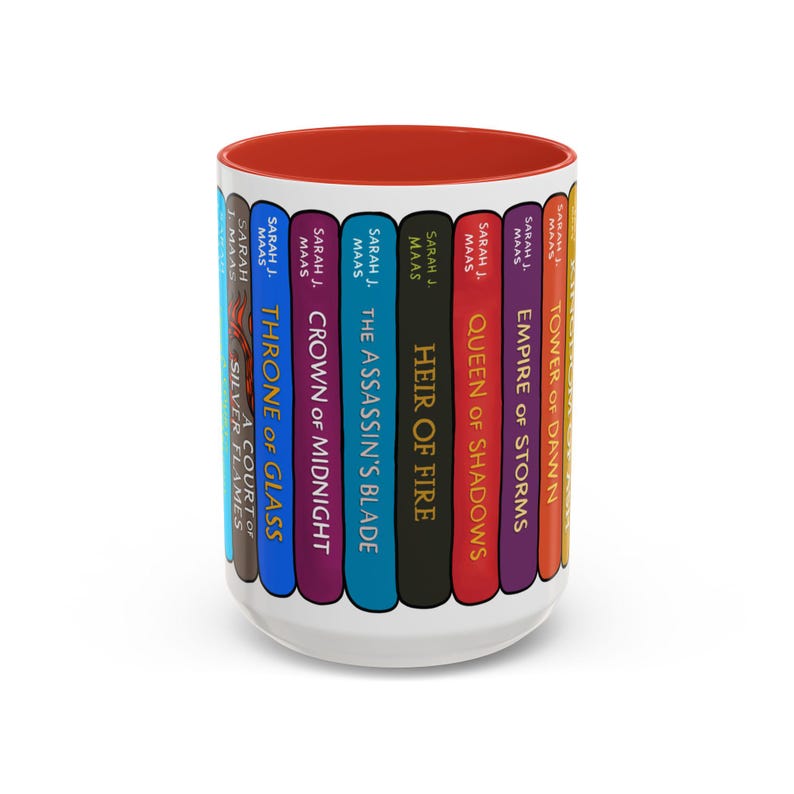 Sarah J Maas Book Stack Mug: ACOTAR, Crescent City, Throne of Glass image 6