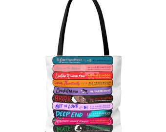 Ali Hazelwood Book Tote: STEM Romance Book Stack - Bookish Reader Gift