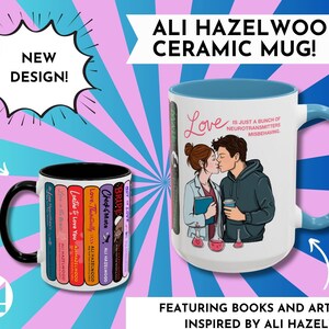 Ali Hazelwood Book Lover Mug: STEM Romance, Nerdy Couple Art image 2