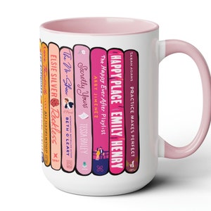 Custom Book Stack Coffee Mug: Reader Gift, Personalized Book Club