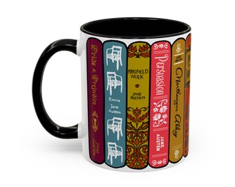 Jane Austen Mug Pride and Prejudice Classic Books Gift for Reader