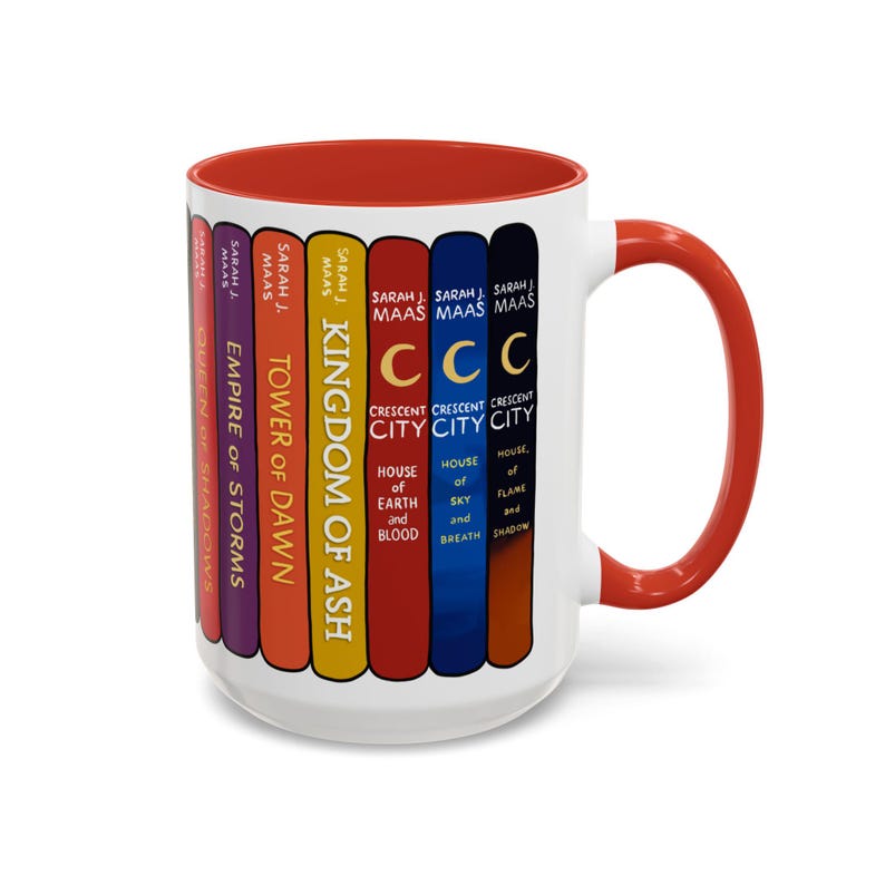 Sarah J Maas Book Stack Mug: ACOTAR, Crescent City, Throne of Glass image 7