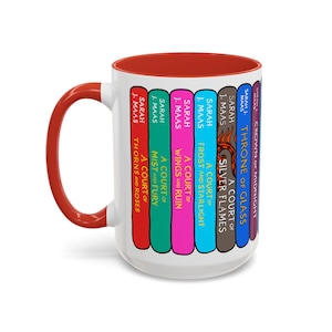 Sarah J Maas Book Stack Mug: ACOTAR, Crescent City, Throne of Glass