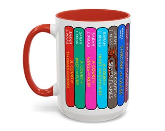 Sarah J Maas Book Stack Mug: ACOTAR, Crescent City, Throne of Glass