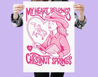 Op Elsie Silver geïnspireerde Chestnut Springs Cowgirl Print Western Romance Book Decor (digitale download)