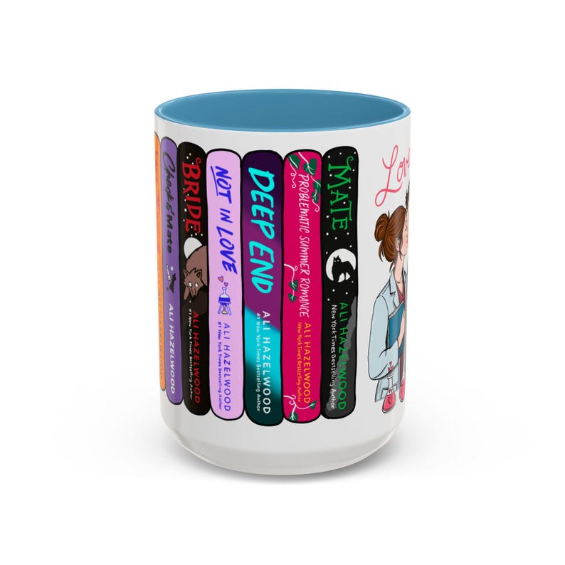 Ali Hazelwood Book Lover Mug: STEM Romance, Nerdy Couple Art image 7