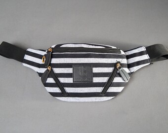 LB Lina Berlina Hip bag white and black