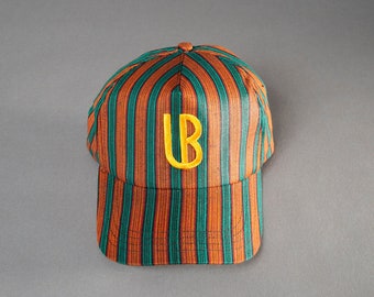 LB Lina Berlina Cap lurik brown and green