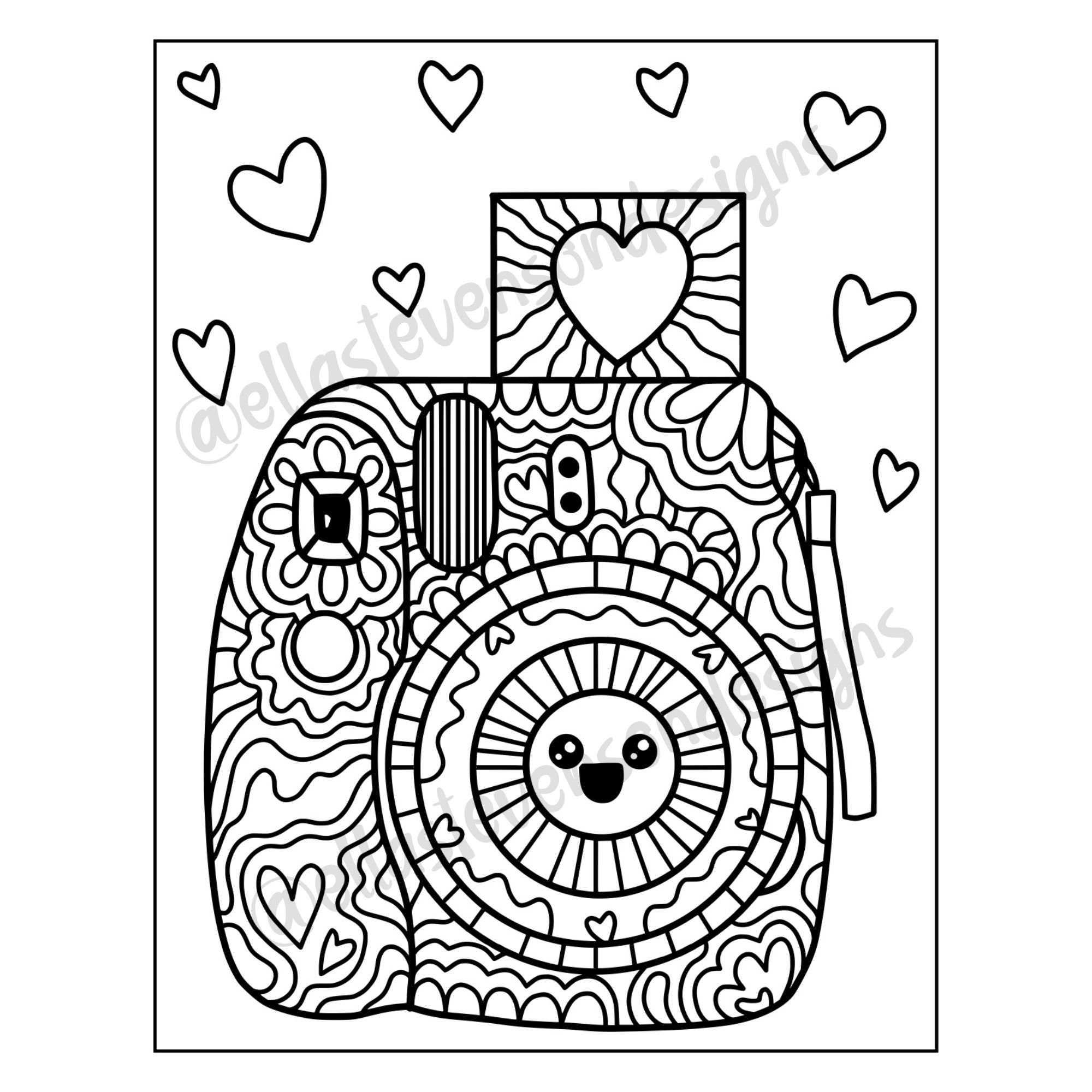 Teen Girls Coloring Pages Bundle - Etsy