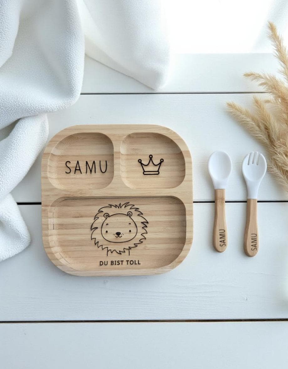 Bambus teller saugnapf - Etsy.de