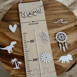 ACCESSOIRES GROEIKAART Acryl, om de groeibalk te verbeteren, hobby's, kenmerken, voorkeuren, cadeau, geboorte, verjaardag te markeren