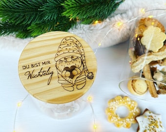 Vorratsglas für Weihnachten, Plätzchen Aufbewahrung, personalisiert, Geschenk, Mitbringsel, Dose mit Holzdeckel, du bist mir wichtelig