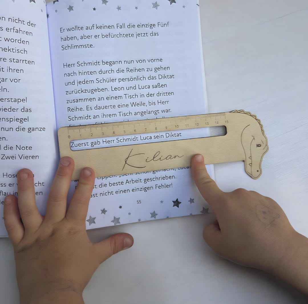 Ayuda De Lectura De Madera - Marcapáginas - Ayuda De Línea