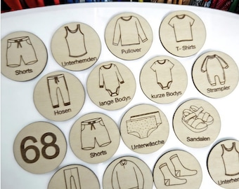 Kleiderschrank Holz Etiketten Schild, Organisation und Aufbewahrung von Kleidung