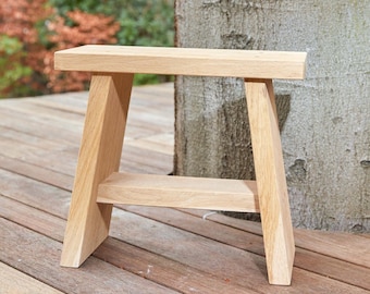 Hocker Eiche geschliffen 2,8cm | Badhocker Holz Eiche | Küchentritt | Hocker Garten | Eiche Massivholz | Handgefertigtes Unikat | Design