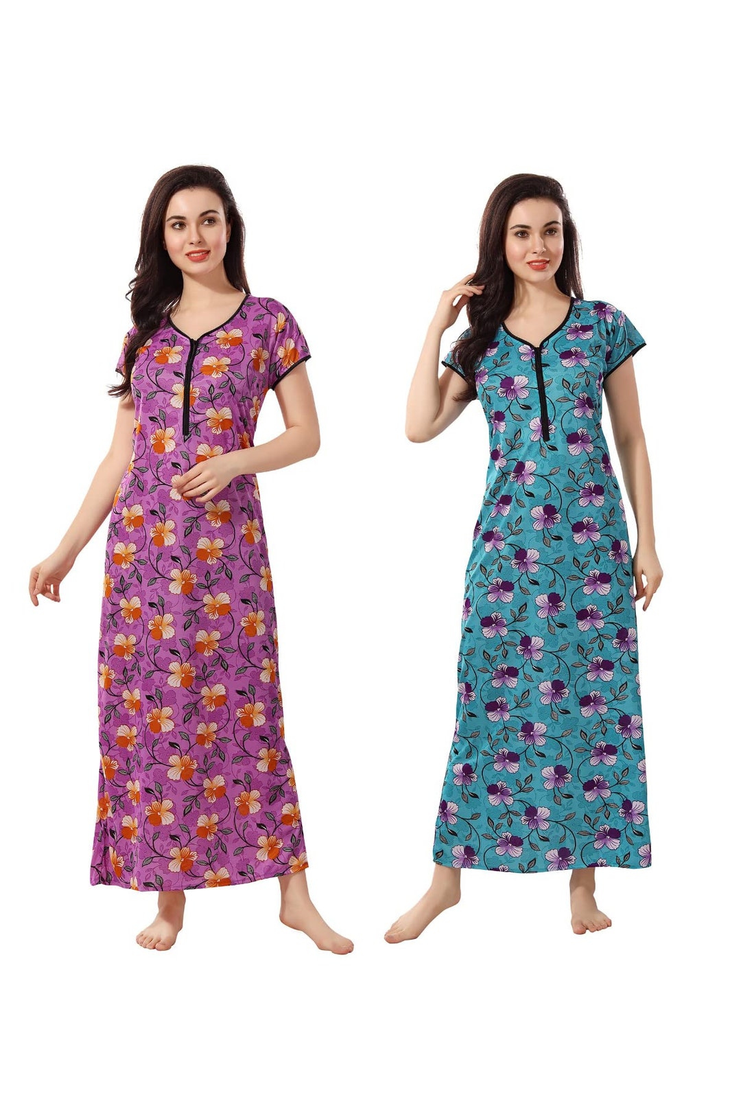 Women's Sarina Printed Maxi Nighty pack of 2 Etsy
