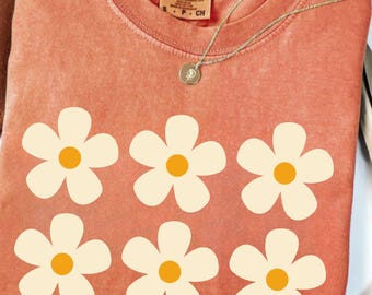 Comfort Colors Daisy Shirt,Wildflower Shirt, Floral Shirt Gift, Birth Month Flower, Gift For Sister, Summer Shirt, Daisy Lover Women Shirt