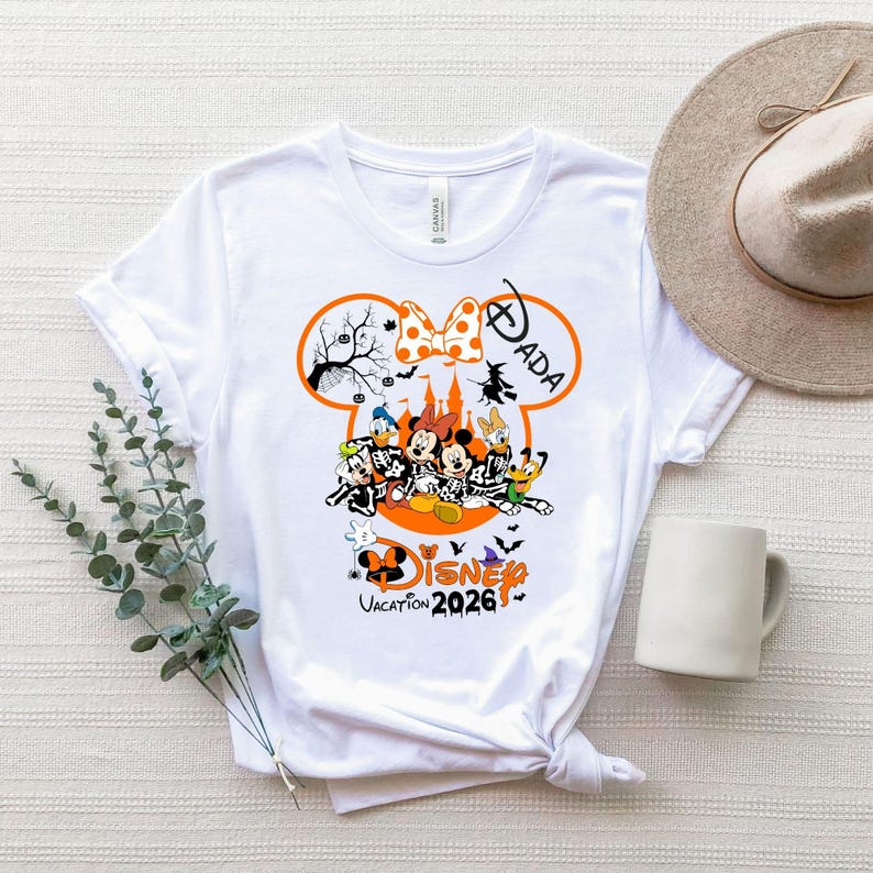 Custom Disney Vacation 2026 Halloween Fall Shirt,Custom Family Disney Tshirt,Disney Trip Matching Halloween Tee,Disneyland Autumn Shirts bild 3