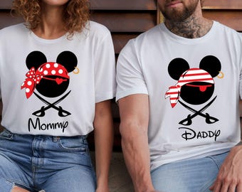 Custom Family Disney Pirates of Caribbean Shirt,Disney Pirates Family Shirts, Pirate Tee, Pirate's Life, Disney Cruise, Mickey and Friends