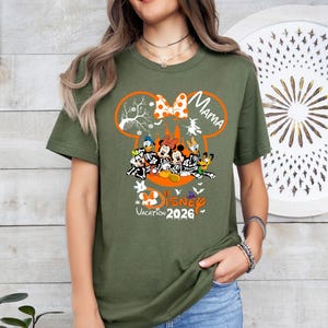 Custom Disney Vacation 2026 Halloween Fall Shirt,Custom Family Disney Tshirt,Disney Trip Matching Halloween Tee,Disneyland Autumn Shirts bild 12
