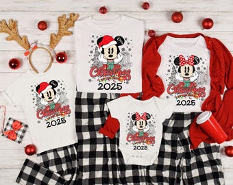 Custom Disney Christmas Shirt, Personalized 2025 Disney Christmas Shirt, Matching Family Disney Christmas Shirt, Disney Trip 2026 Christmas