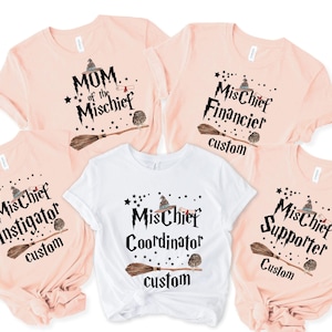 2025 Custom Universal Studios Family Shirts – Matching Wizard Vacation T-Shirts – Potery & Mischief Theme, Personalized Group Outfits Witch