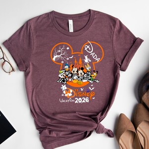 Custom Disney Vacation 2026 Halloween Fall Shirt,Custom Family Disney Tshirt,Disney Trip Matching Halloween Tee,Disneyland Autumn Shirts bild 6
