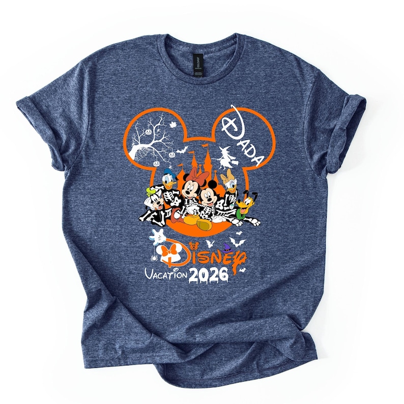 Custom Disney Vacation 2026 Halloween Fall Shirt,Custom Family Disney Tshirt,Disney Trip Matching Halloween Tee,Disneyland Autumn Shirts bild 7