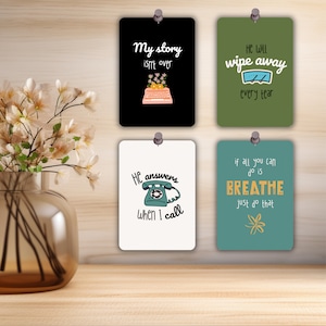 Glaubensaffirmationen, Traueraffirmationskarten, christliches Beileidgeschenk, Kartenspiel für psychische Gesundheit, Verlustaffirmationen, erhebende Affirmationen
