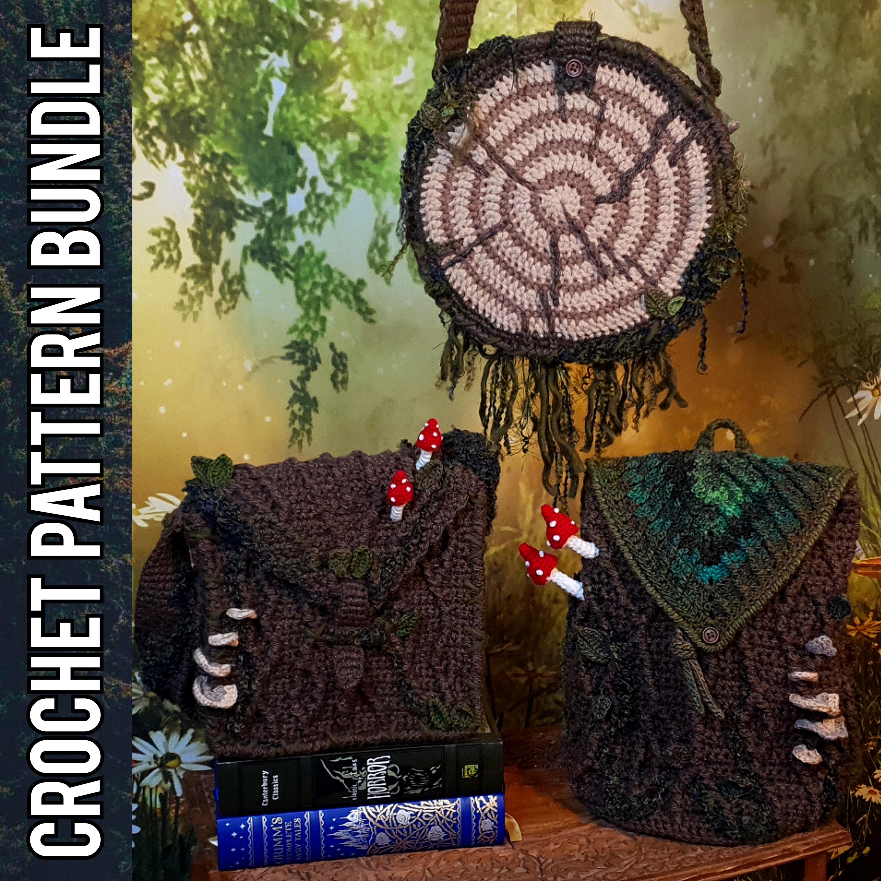 Whimsical Bark Bag Crochet Pattern Bundle