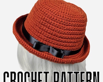Bowler Hat Crochet PATTERN | Whimsical Customizable Victorian Costume