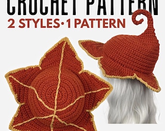 Autumn Sprite Hat Crochet PATTERN | Whimsical Leaf Elf Costume Fairy Cap