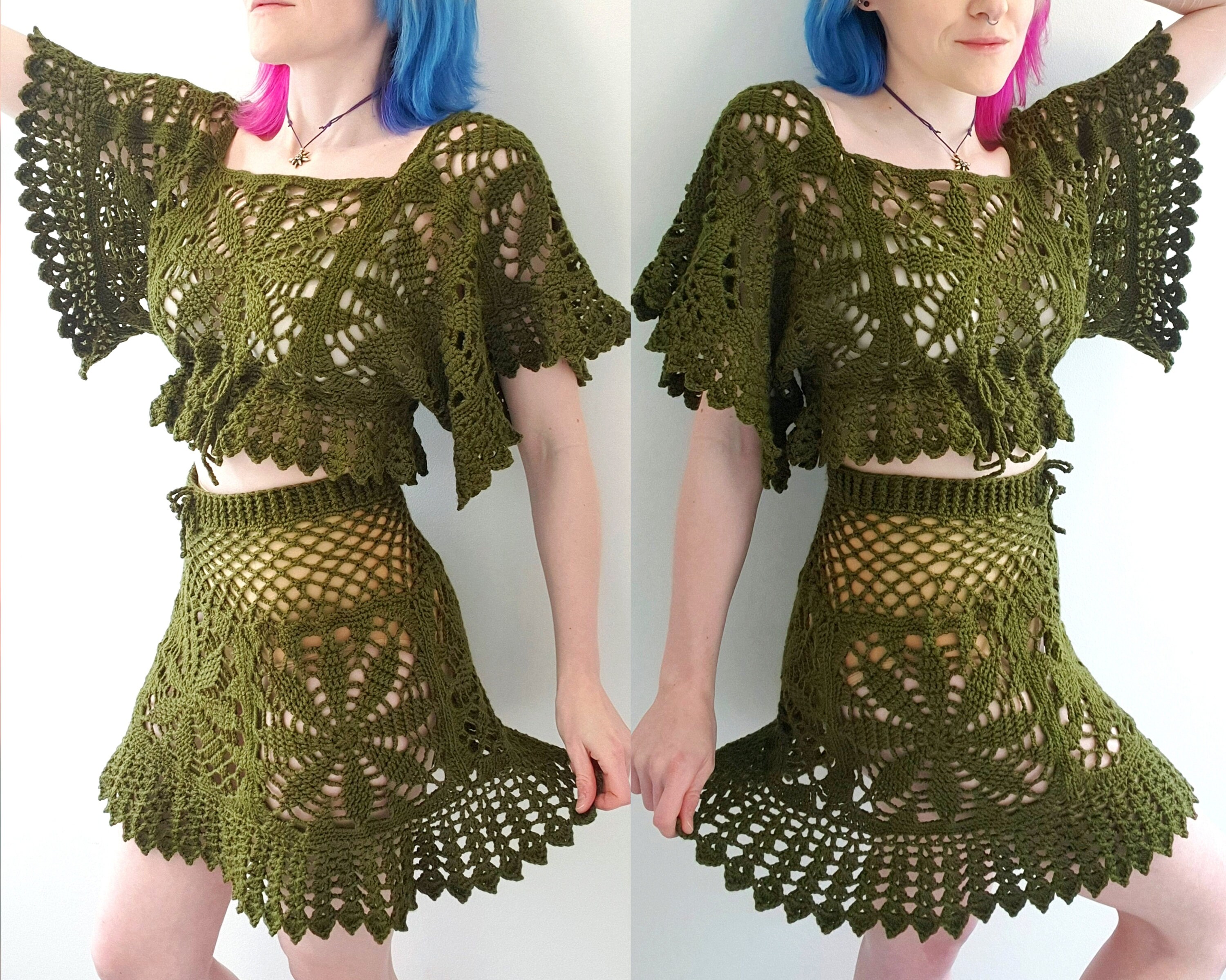 トップス Holiday Crochet Short Gown Holiday Crochet Short Gown