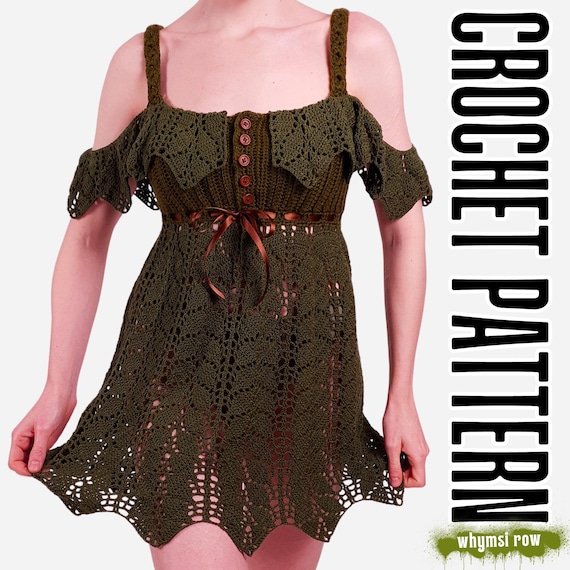 Melia Top and Dress Crochet PATTERN | Whimsical Leaf Lace Festival Fairy  Costume - Etsy