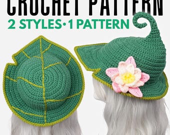 Spring Sprite Hat Crochet PATTERN | Whimsical Leaf Elf Costume Fairy Cap