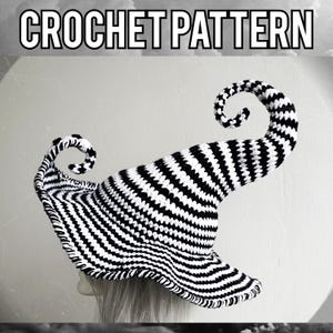Mesmer Witch Hat Crochet PATTERN | Whimsical Twisted Spiral Wizard Costume