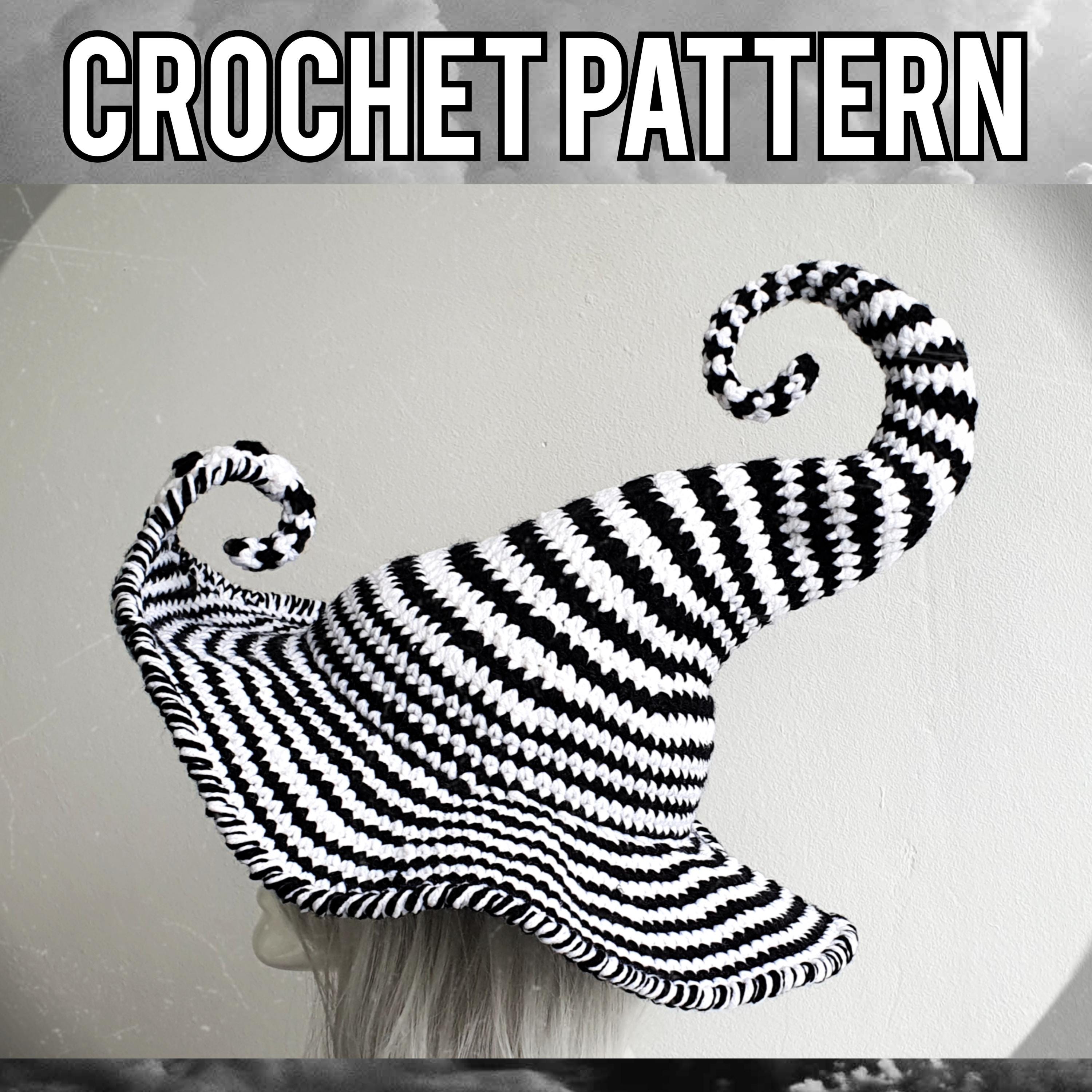 Mesmer Witch Hat Crochet PATTERN | Whimsical Twisted Spiral Wizard