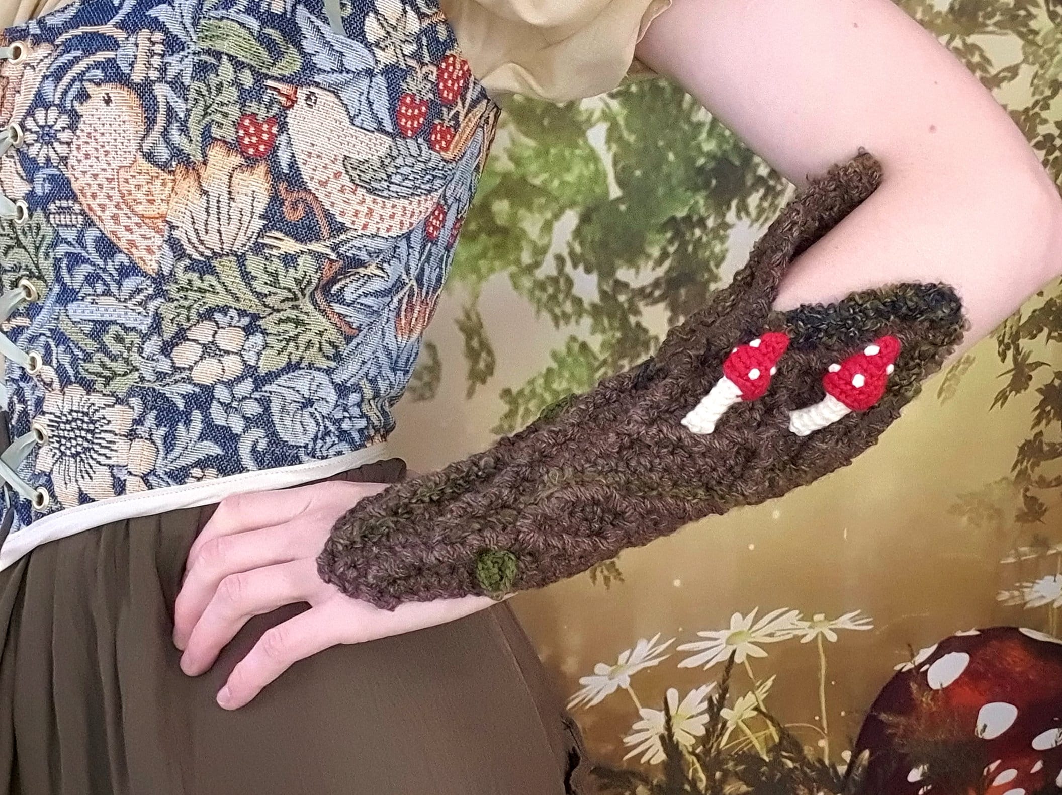 Bark Gauntlets Crochet PATTERN | Whimsical Goblincore Elven Tree Armor ...
